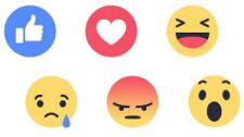 Facebook is now allowing users to not just Like a post, but also to show a variety of reactions:  